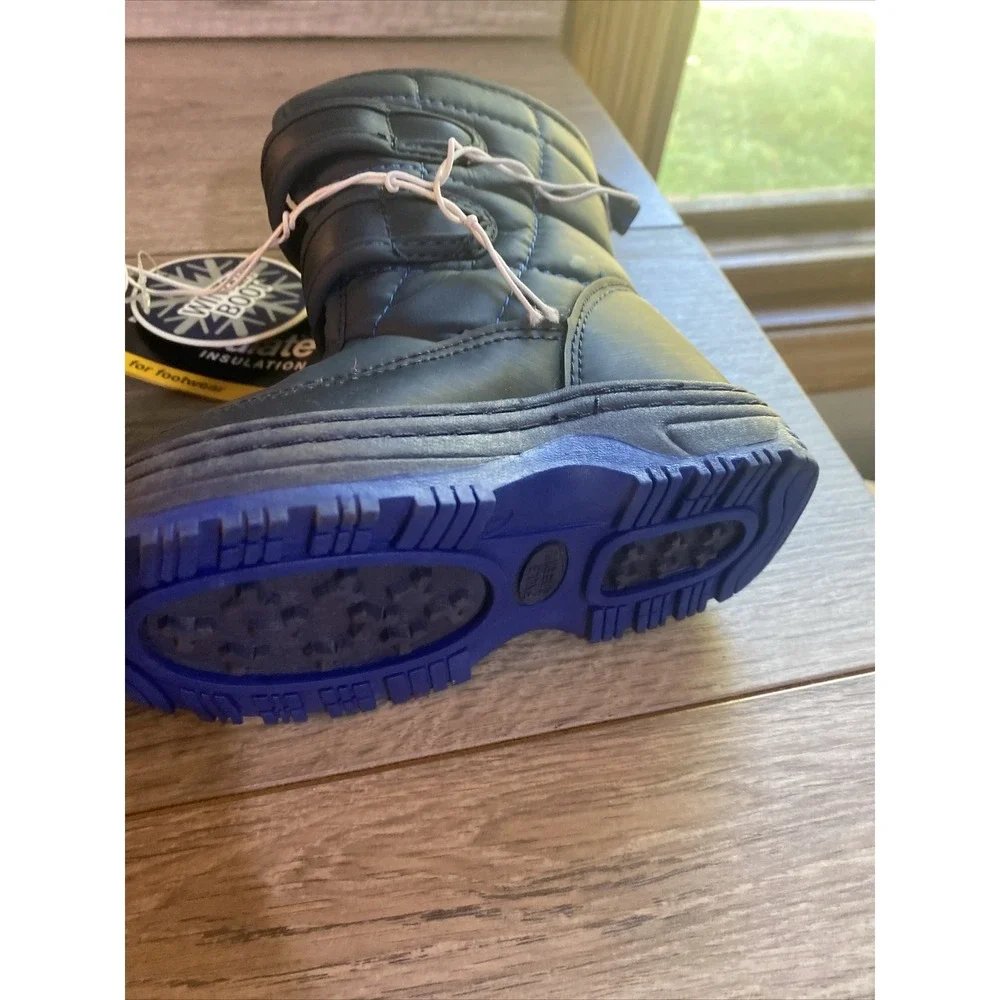 Falls Creek‎ Infant Sz 7 Snow Boots Dk Blue Thinsulate NWT